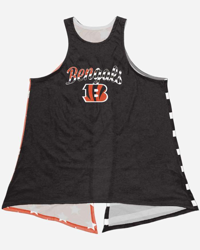 Cincinnati Bengals Womens Americana Tie-Breaker Sleeveless Top FOCO - FOCO.com