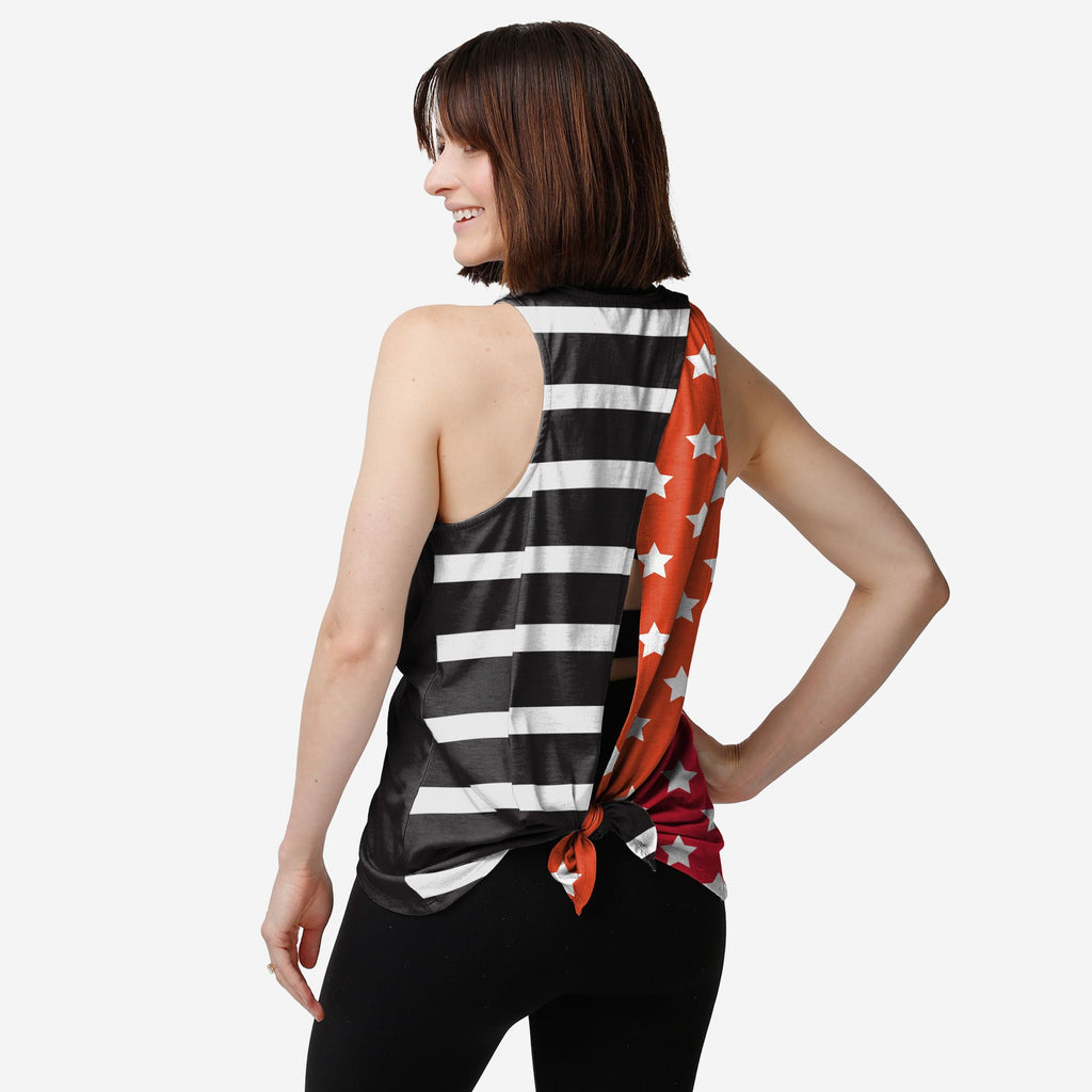 Cincinnati Bengals Womens Americana Tie-Breaker Sleeveless Top FOCO S - FOCO.com