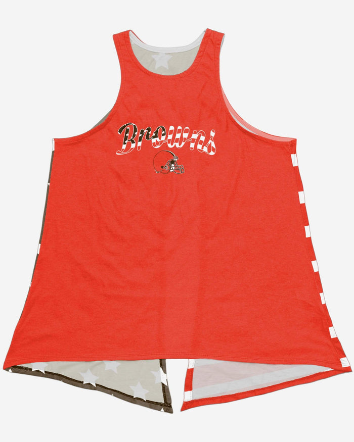 Cleveland Browns Womens Original Americana Tie-Breaker Sleeveless Top FOCO - FOCO.com