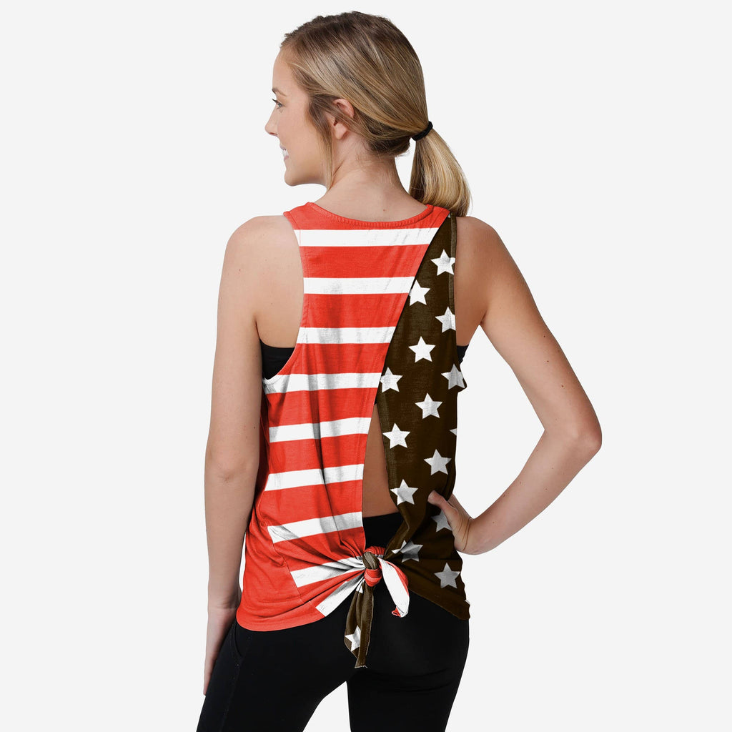 Cleveland Browns Womens Original Americana Tie-Breaker Sleeveless Top FOCO S - FOCO.com