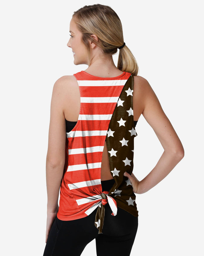 Cleveland Browns Womens Original Americana Tie-Breaker Sleeveless Top FOCO S - FOCO.com