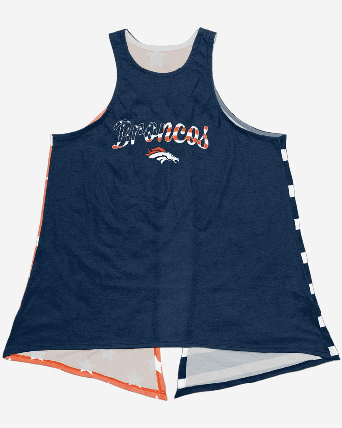 Denver Broncos Womens Americana Tie-Breaker Sleeveless Top FOCO - FOCO.com