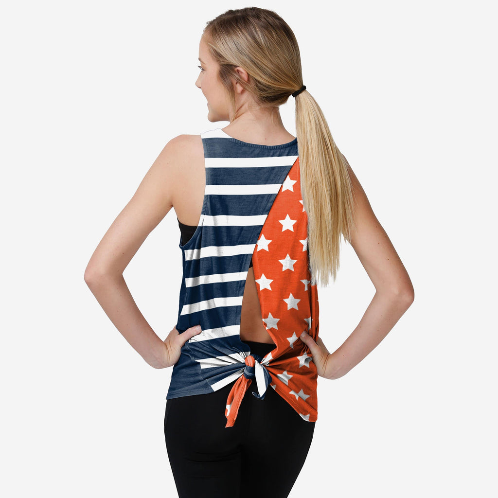 Denver Broncos Womens Americana Tie-Breaker Sleeveless Top FOCO S - FOCO.com