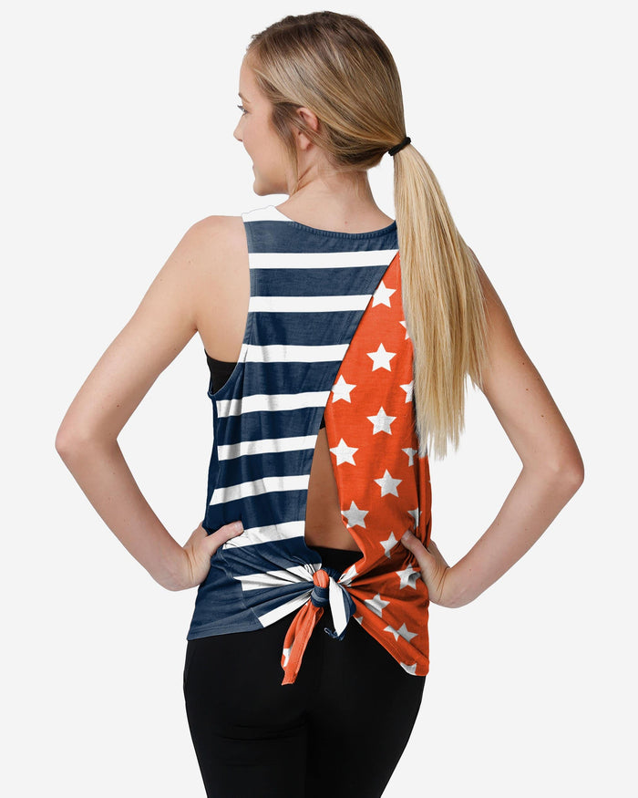 Denver Broncos Womens Americana Tie-Breaker Sleeveless Top FOCO S - FOCO.com