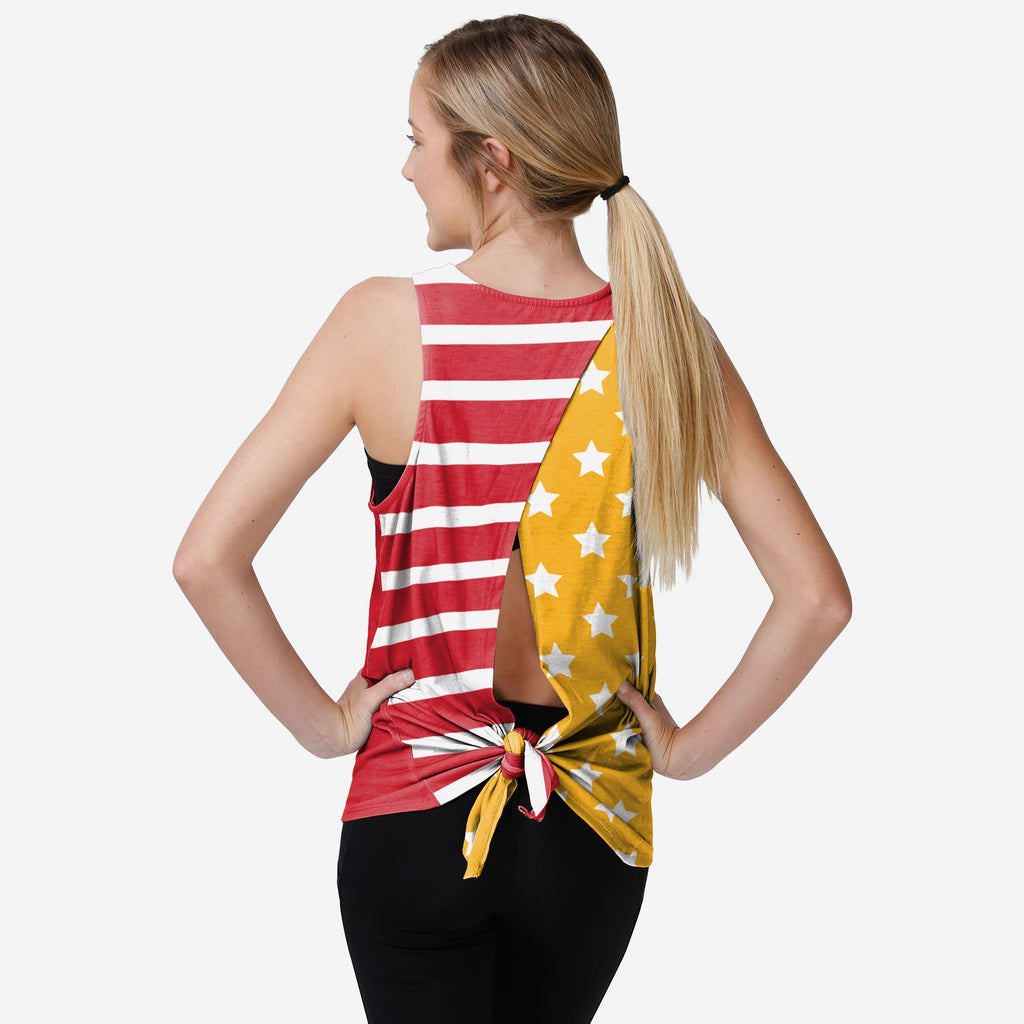 Kansas City Chiefs Womens Americana Tie-Breaker Sleeveless Top FOCO S - FOCO.com