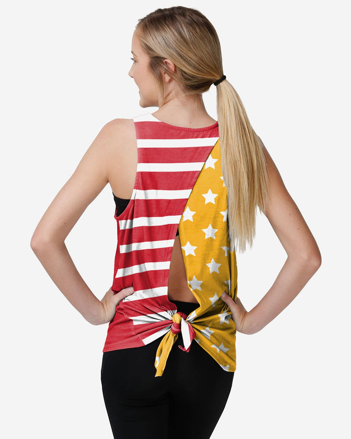 Kansas City Chiefs Womens Americana Tie-Breaker Sleeveless Top FOCO S - FOCO.com