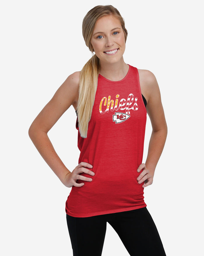 Kansas City Chiefs Womens Americana Tie-Breaker Sleeveless Top FOCO - FOCO.com