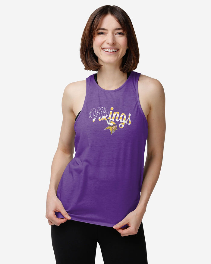 Minnesota Vikings Womens Americana Tie-Breaker Sleeveless Top FOCO - FOCO.com