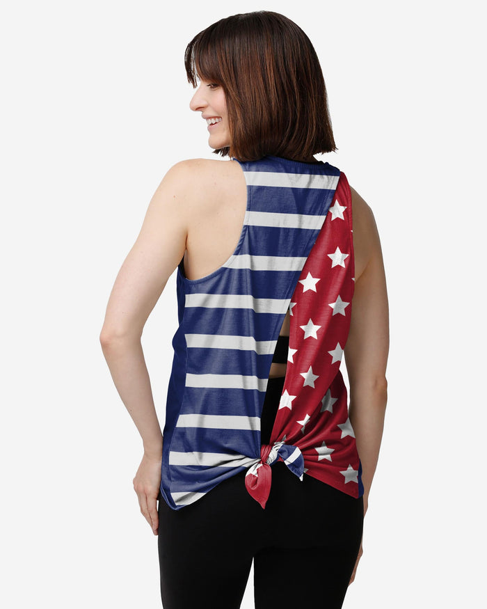 New York Giants Womens Americana Tie-Breaker Sleeveless Top FOCO - FOCO.com