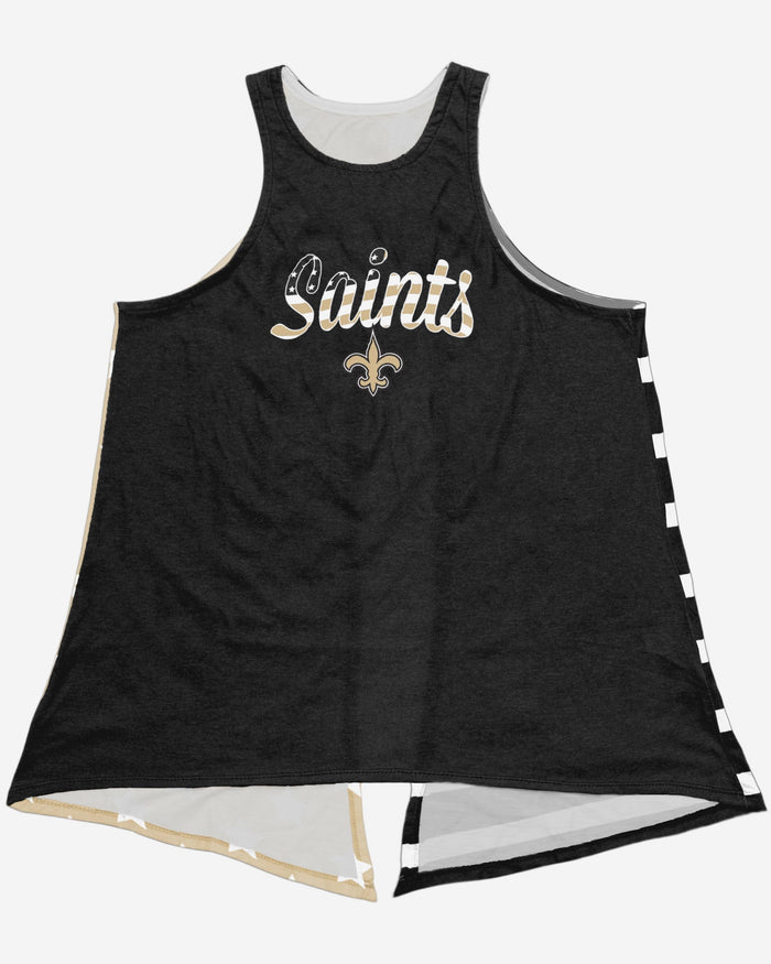 New Orleans Saints Womens Americana Tie-Breaker Sleeveless Top FOCO - FOCO.com