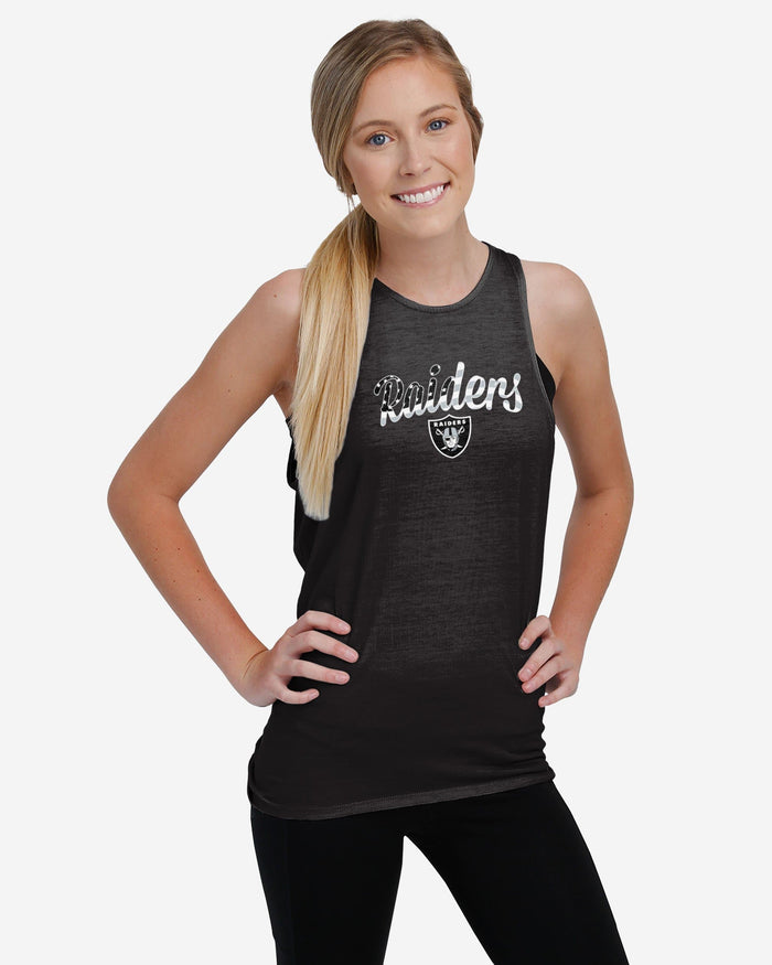 Las Vegas Raiders Womens Americana Tie-Breaker Sleeveless Top FOCO - FOCO.com