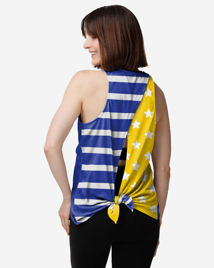 Los Angeles Rams Womens Americana Tie-Breaker Sleeveless Top FOCO S - FOCO.com