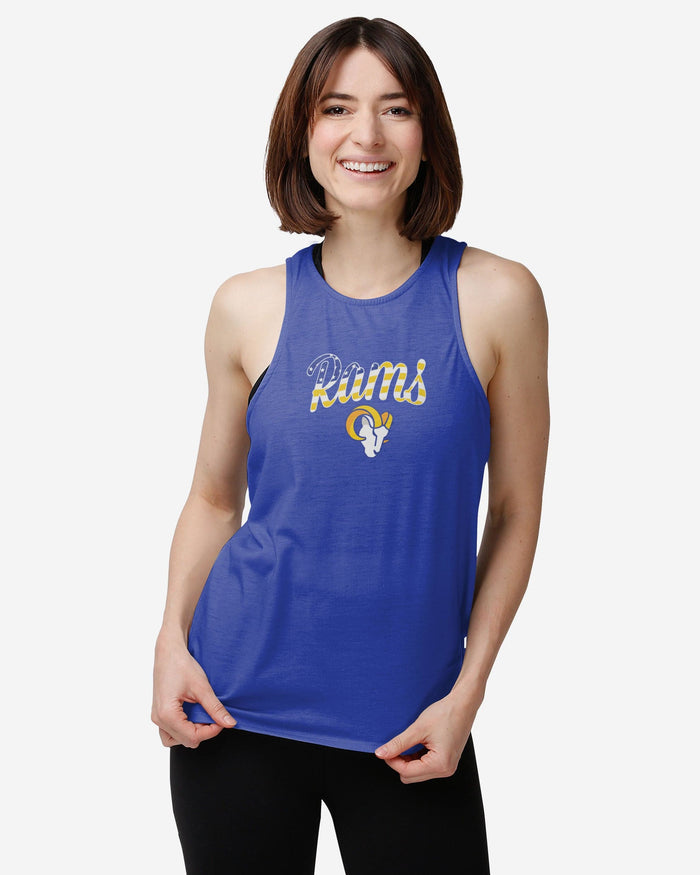 Los Angeles Rams Womens Americana Tie-Breaker Sleeveless Top FOCO - FOCO.com