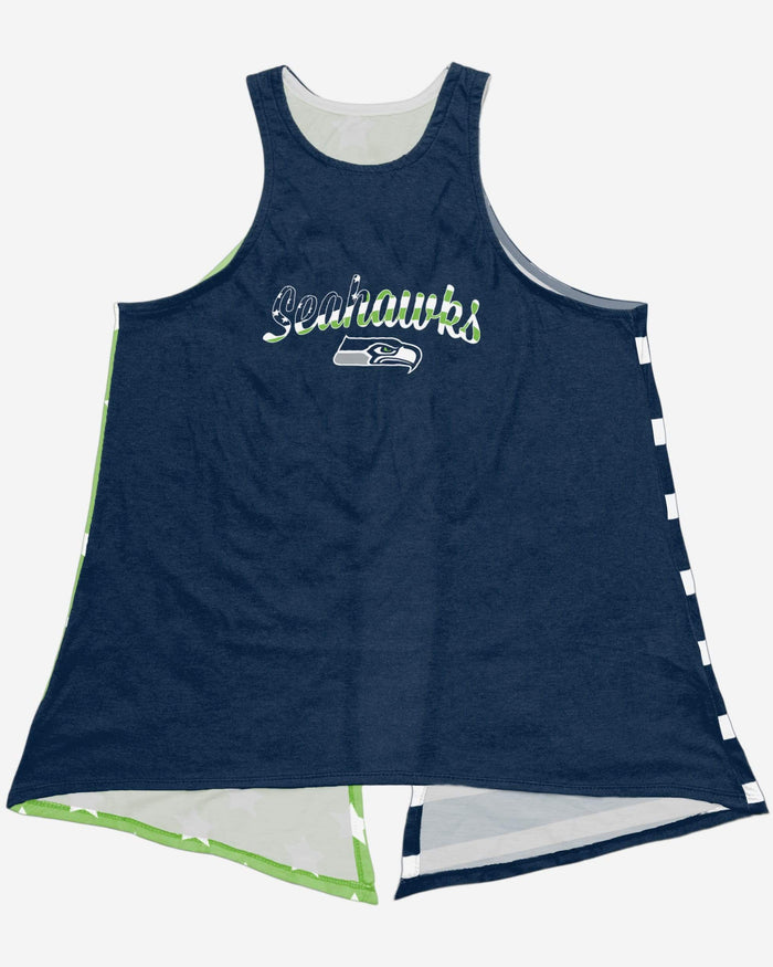 Seattle Seahawks Womens Americana Tie-Breaker Sleeveless Top FOCO - FOCO.com