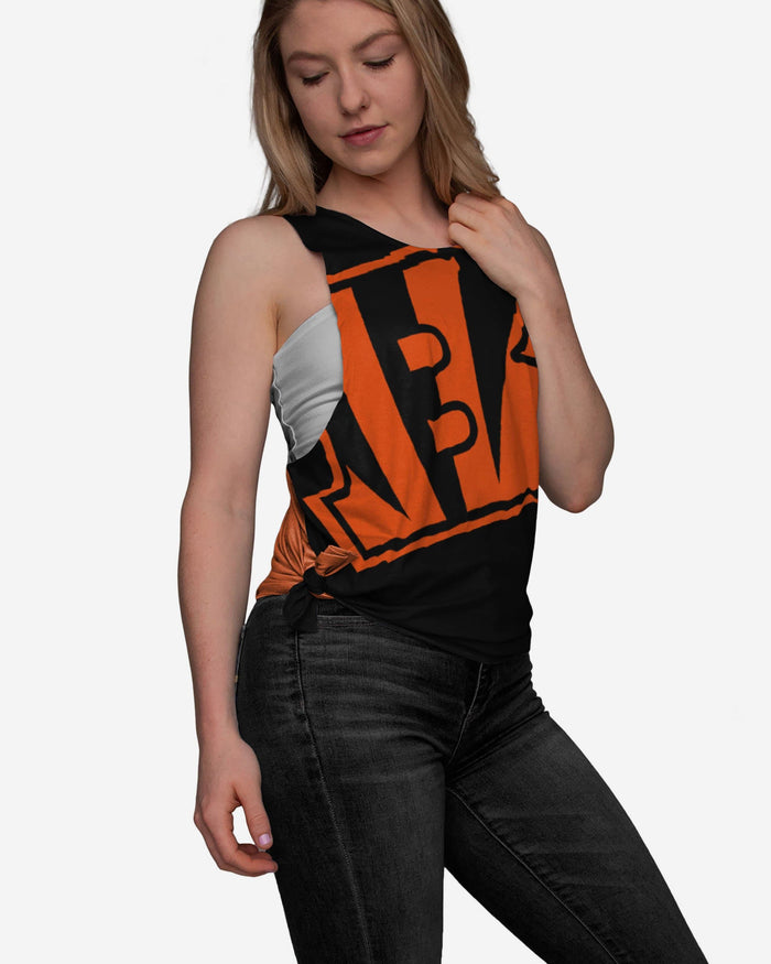 Cincinnati Bengals Womens Side-Tie Sleeveless Top FOCO S - FOCO.com