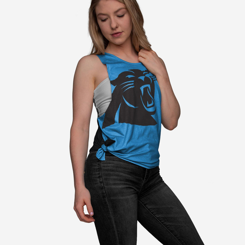 Carolina Panthers Womens Side-Tie Sleeveless Top FOCO S - FOCO.com