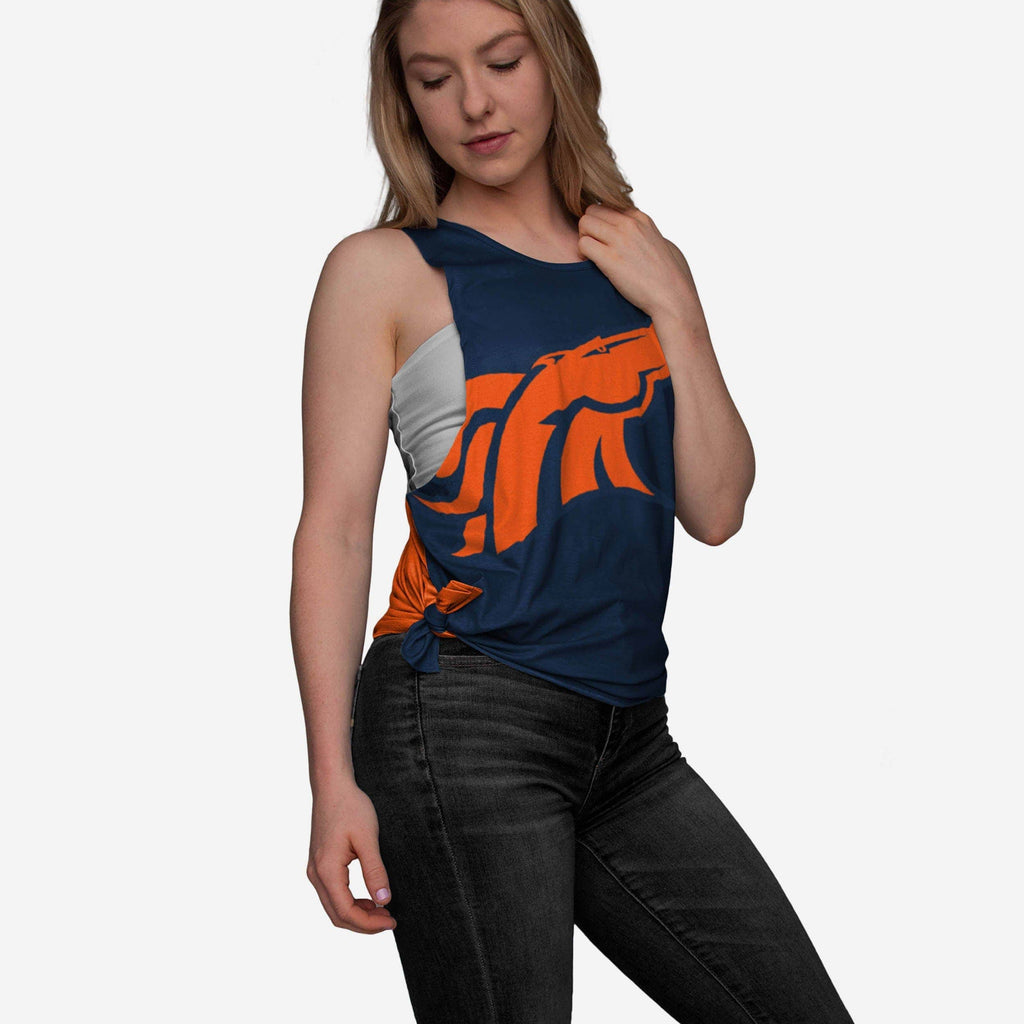 Denver Broncos Womens Side-Tie Sleeveless Top FOCO S - FOCO.com