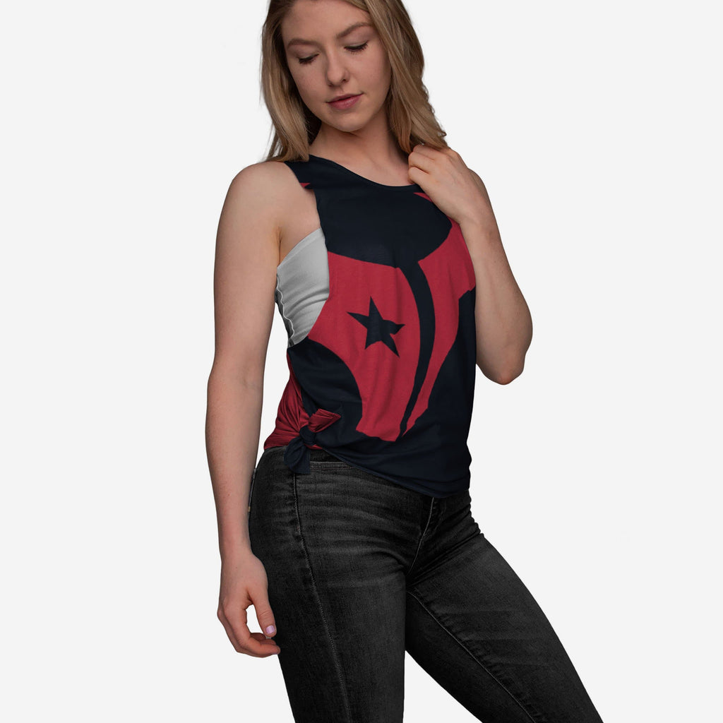 Houston Texans Womens Side-Tie Sleeveless Top FOCO S - FOCO.com