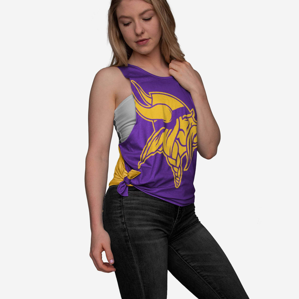 Minnesota Vikings Womens Side-Tie Sleeveless Top FOCO S - FOCO.com