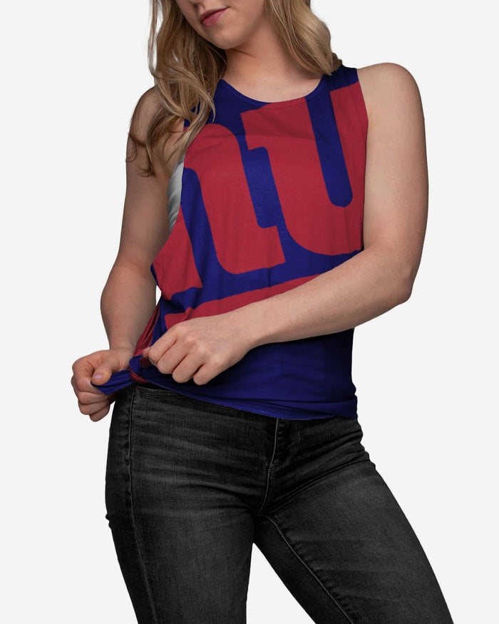 New York Giants Womens Side-Tie Sleeveless Top FOCO - FOCO.com