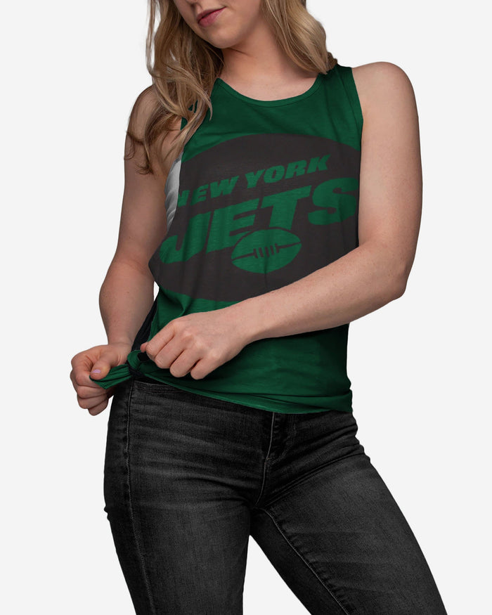 New York Jets Womens Side-Tie Sleeveless Top FOCO - FOCO.com