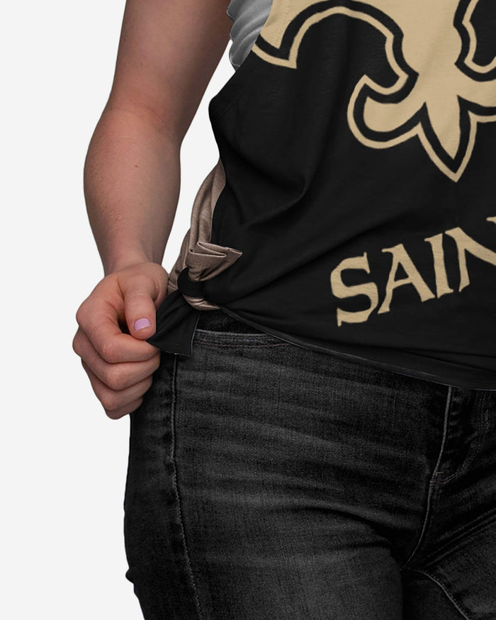 New Orleans Saints Womens Side-Tie Sleeveless Top FOCO - FOCO.com