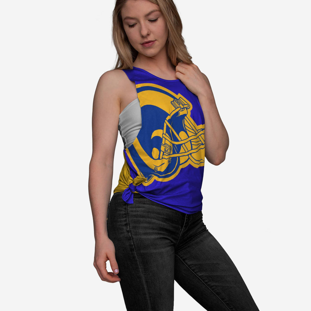 Los Angeles Rams Womens Side-Tie Sleeveless Top FOCO S - FOCO.com