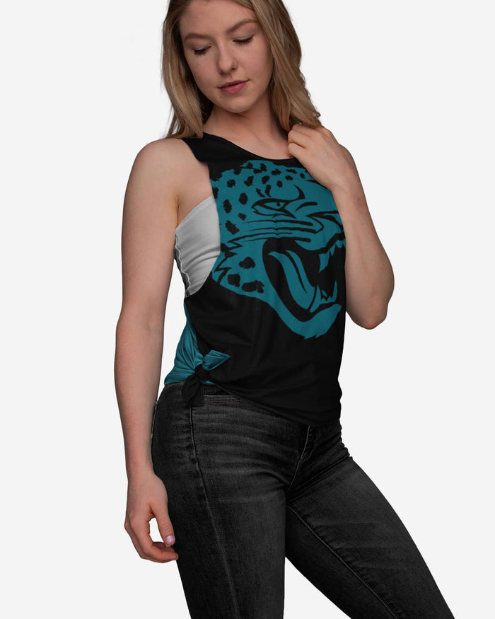 Jacksonville Jaguars Womens Side-Tie Sleeveless Top FOCO S - FOCO.com