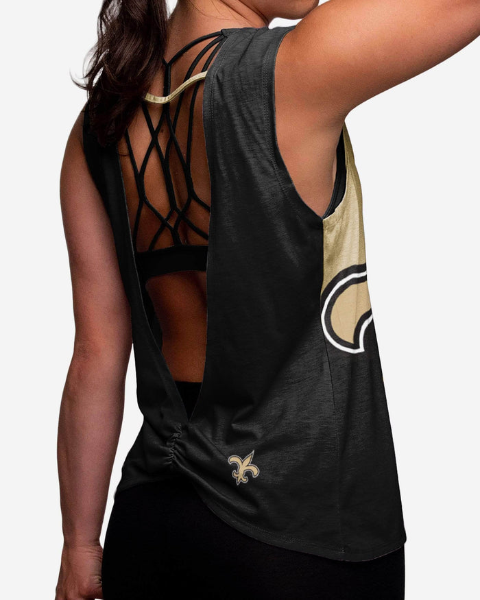 New Orleans Saints Womens Strapped V-Back Sleeveless Top FOCO - FOCO.com