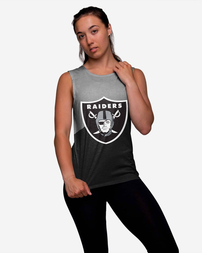 Las Vegas Raiders Womens Strapped V-Back Sleeveless Top FOCO S - FOCO.com