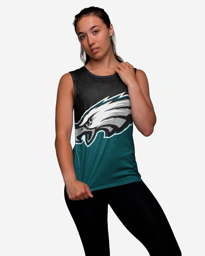 Philadelphia Eagles Womens Strapped V-Back Sleeveless Top FOCO S - FOCO.com