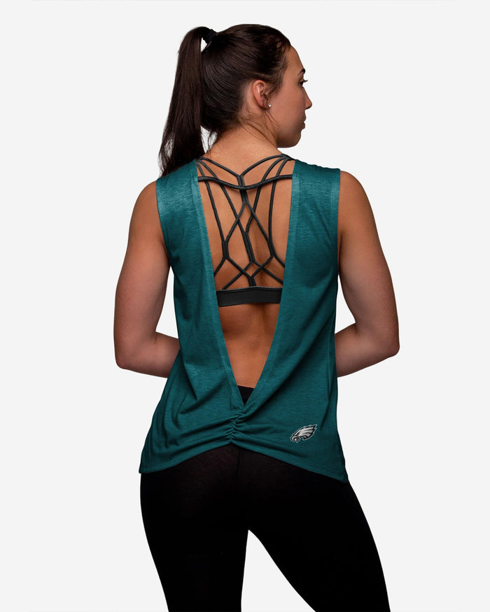 Philadelphia Eagles Womens Strapped V-Back Sleeveless Top FOCO - FOCO.com