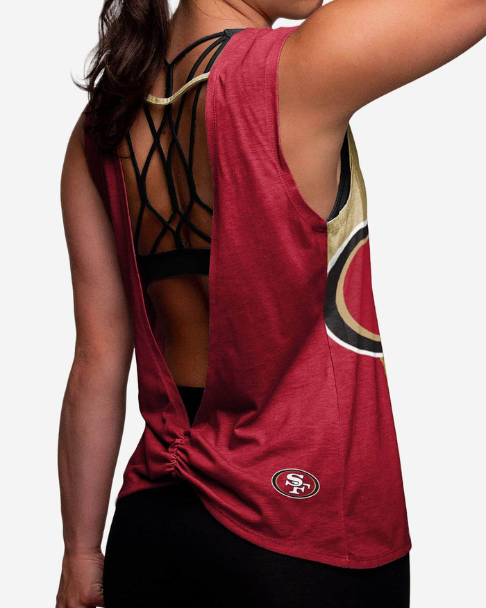 San Francisco 49ers Womens Strapped V-Back Sleeveless Top FOCO - FOCO.com