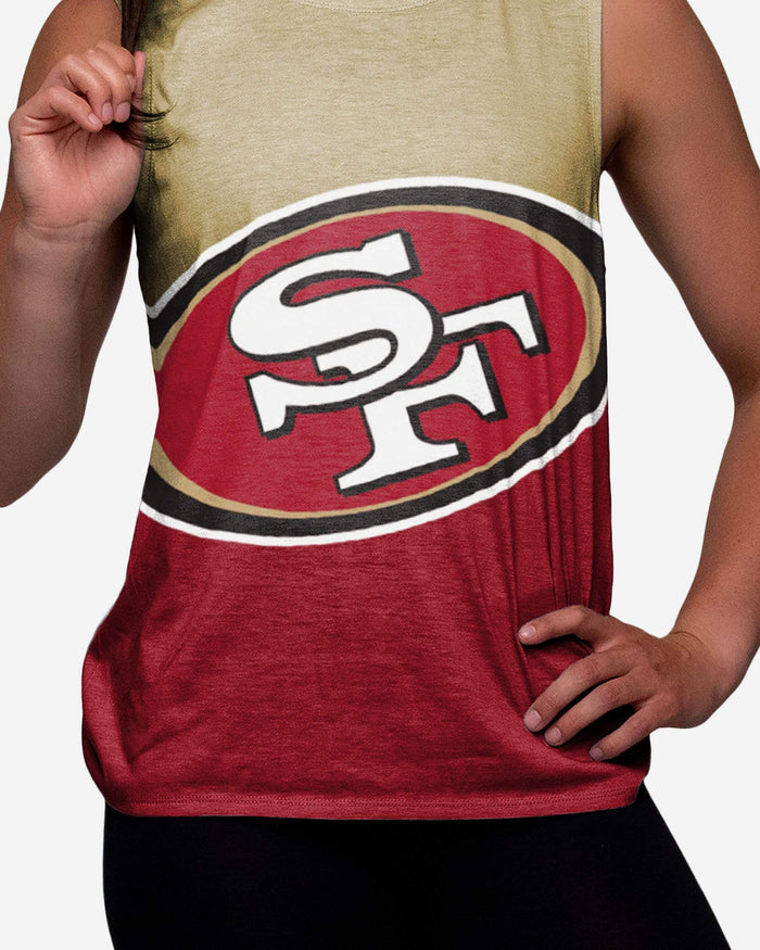 San Francisco 49ers Womens Strapped V-Back Sleeveless Top FOCO - FOCO.com