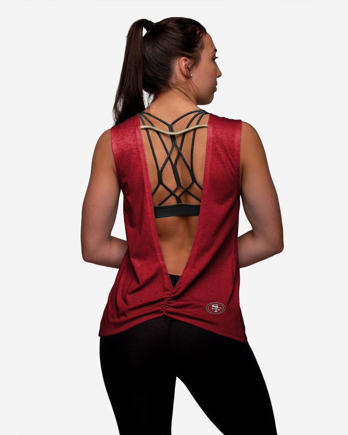 San Francisco 49ers Womens Strapped V-Back Sleeveless Top FOCO - FOCO.com