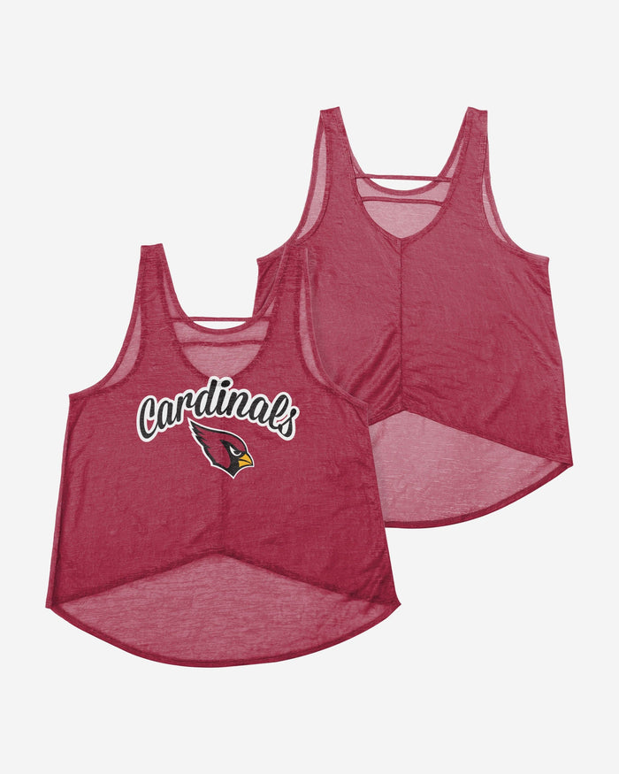 Arizona Cardinals Womens Burn Out Sleeveless Top FOCO - FOCO.com