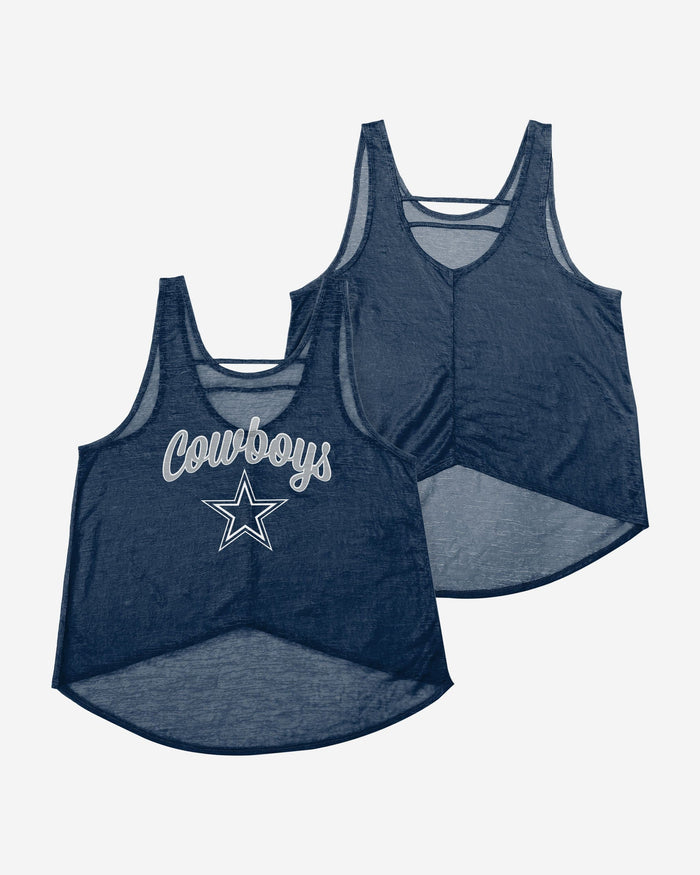 Dallas Cowboys Womens Burn Out Sleeveless Top FOCO - FOCO.com