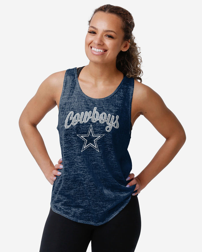 Dallas Cowboys Womens Burn Out Sleeveless Top FOCO S - FOCO.com