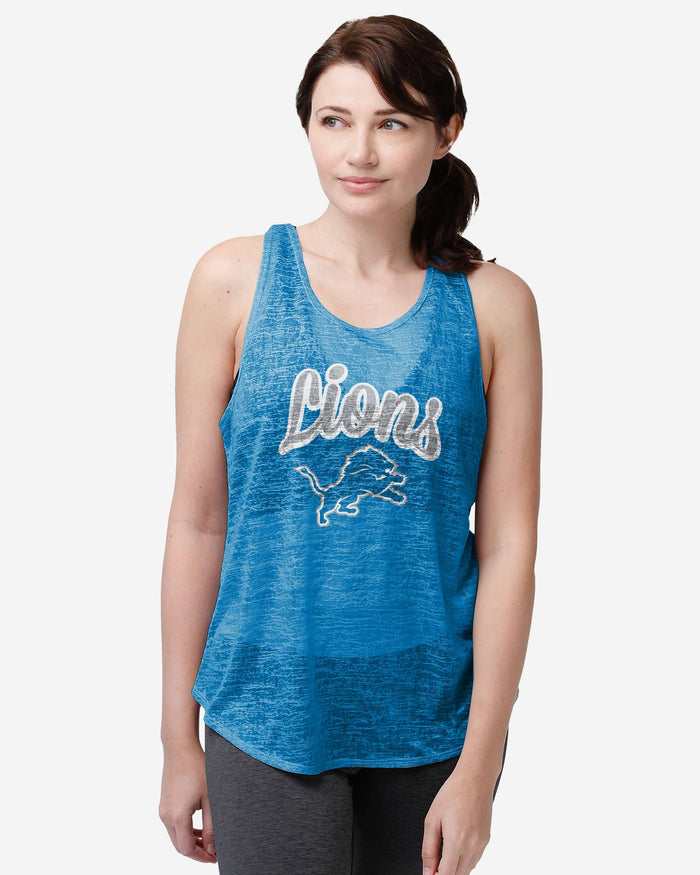 Detroit Lions Womens Burn Out Sleeveless Top FOCO S - FOCO.com