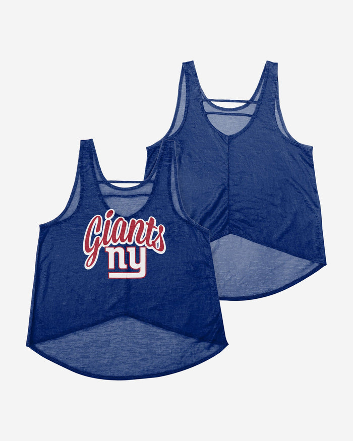 New York Giants Womens Burn Out Sleeveless Top FOCO - FOCO.com