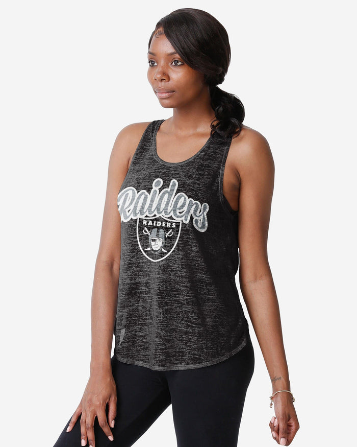 Las Vegas Raiders Womens Burn Out Sleeveless Top FOCO S - FOCO.com