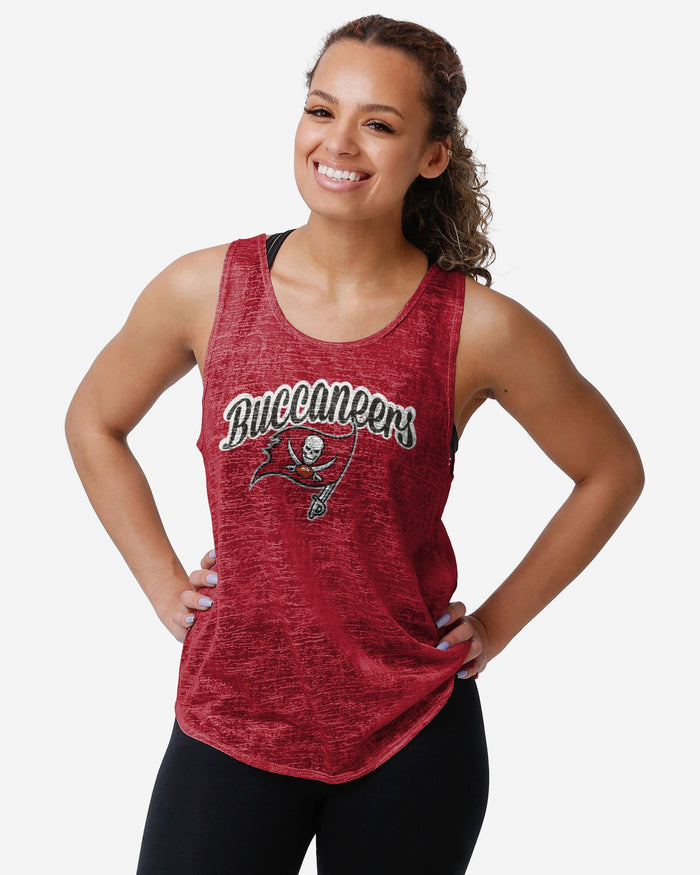 Tampa Bay Buccaneers Womens Burn Out Sleeveless Top FOCO S - FOCO.com