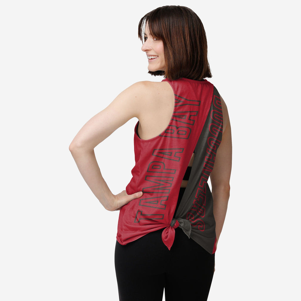 Tampa Bay Buccaneers Womens Tie-Breaker Sleeveless Top FOCO S - FOCO.com