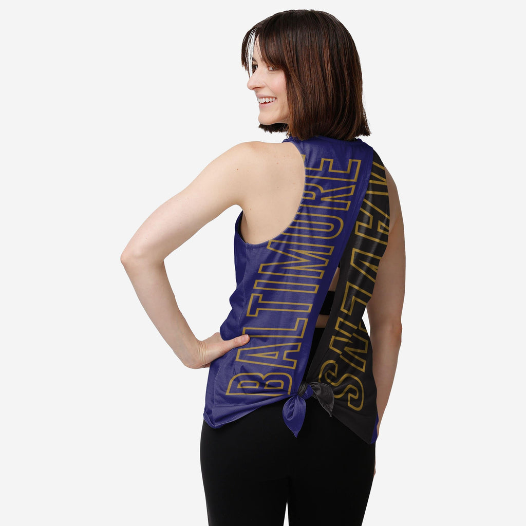 Baltimore Ravens Womens Tie-Breaker Sleeveless Top FOCO S - FOCO.com