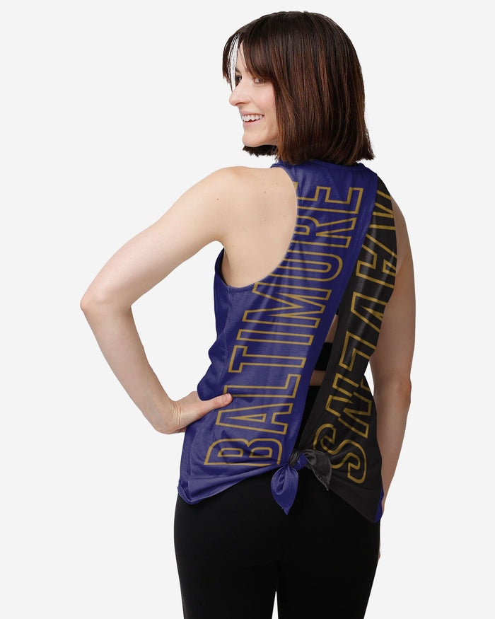 Baltimore Ravens Womens Tie-Breaker Sleeveless Top FOCO S - FOCO.com