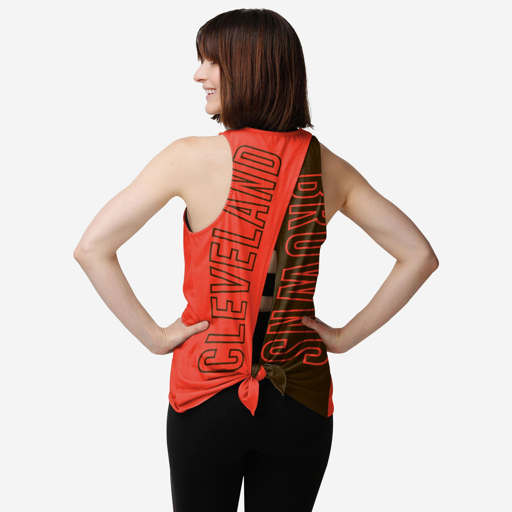 Cleveland Browns Womens Tie-Breaker Sleeveless Top FOCO S - FOCO.com