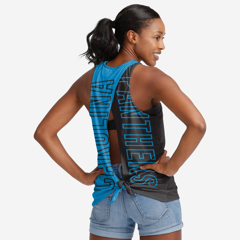 Carolina Panthers Womens Tie-Breaker Sleeveless Top FOCO S - FOCO.com