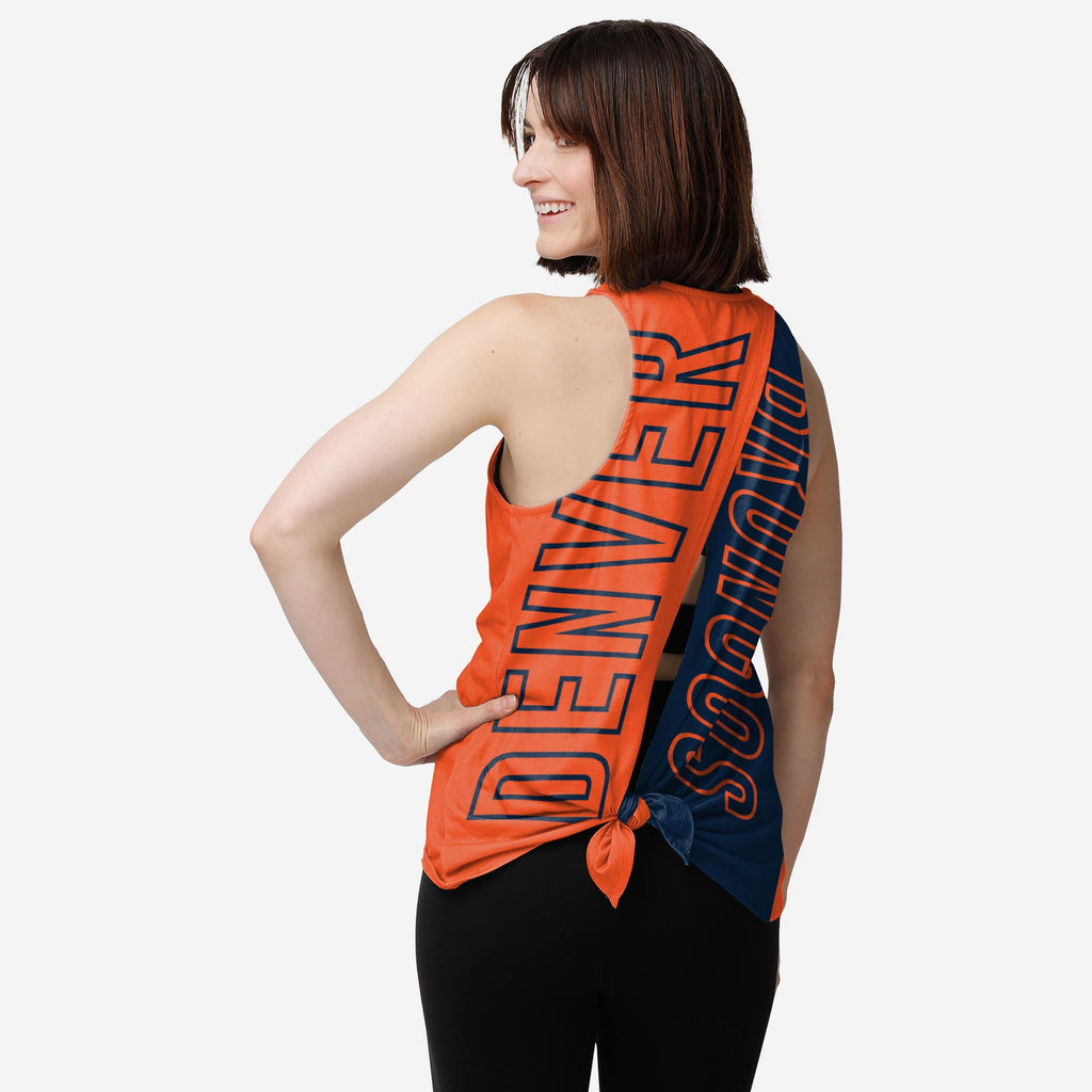 Denver Broncos Womens Tie-Breaker Sleeveless Top FOCO S - FOCO.com