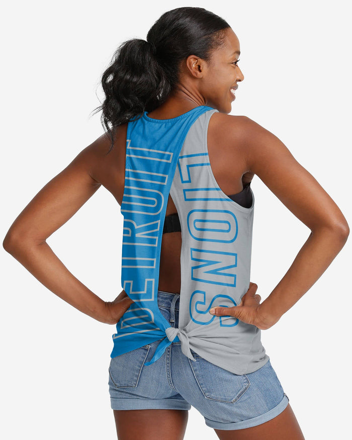 Detroit Lions Womens Tie-Breaker Sleeveless Top FOCO S - FOCO.com