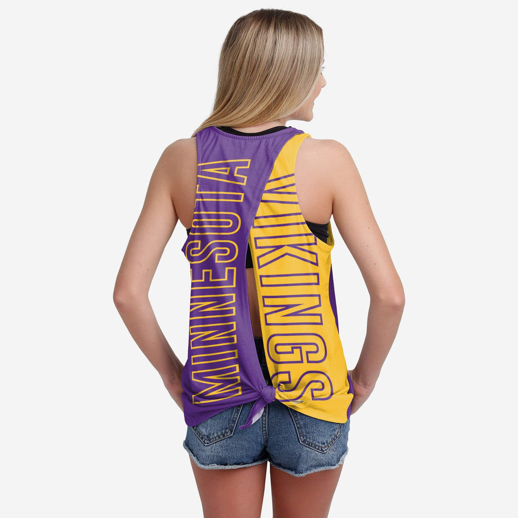 Minnesota Vikings Womens Tie-Breaker Sleeveless Top FOCO S - FOCO.com